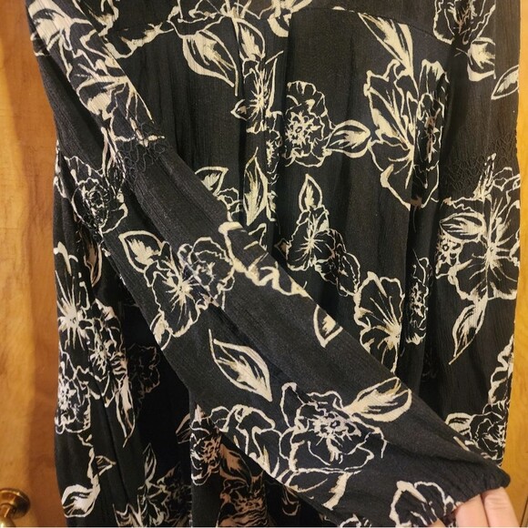 Free People Small Lost In You Printed Tunic Dress Floral Flowy High Neck Hippie - Picture 10 of 11